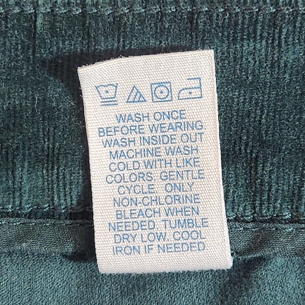 Market & Spruce Womens Corduroy Pants Size 12 Solid Dark Green Skinny Stretch - Picture 7 of 8